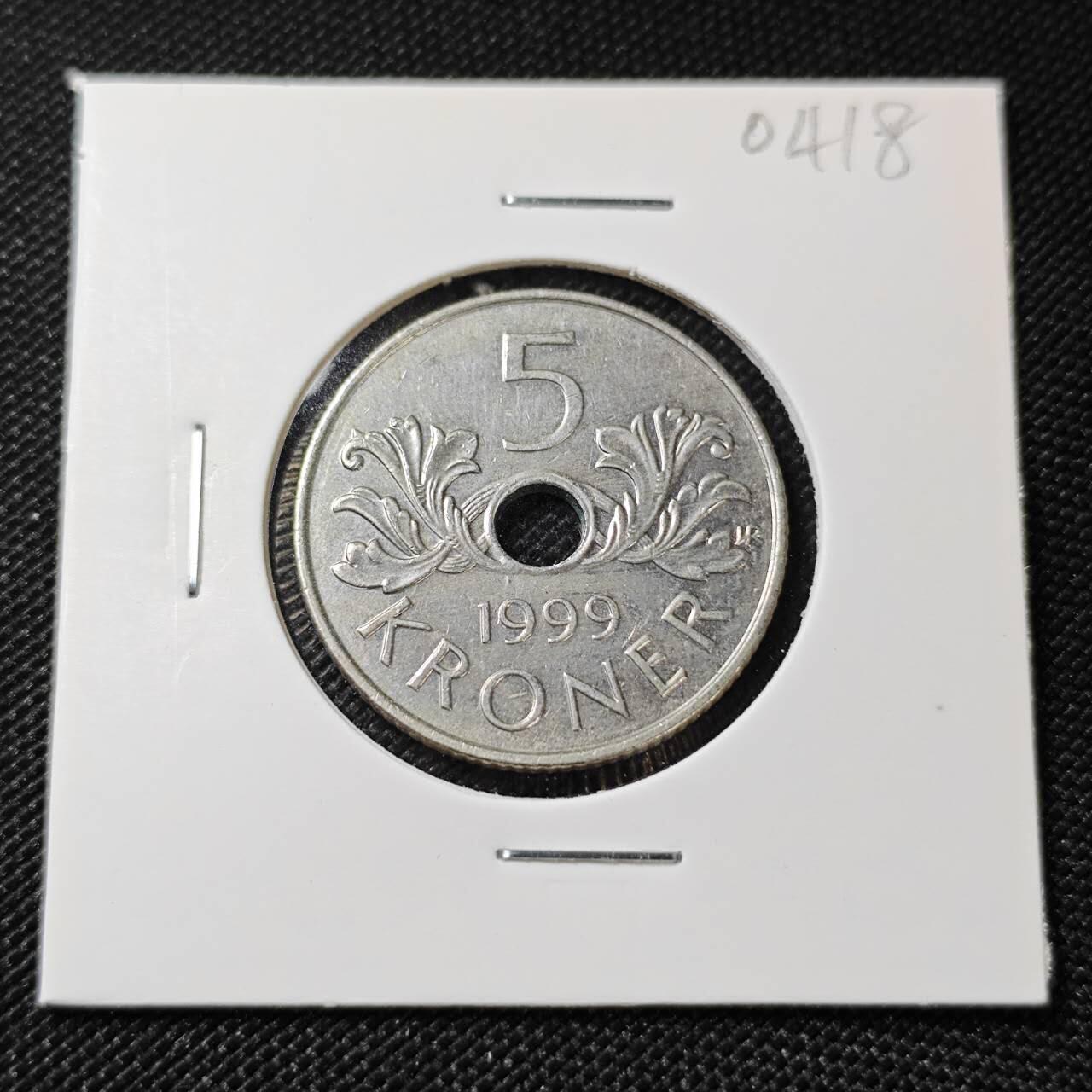 KK钱币收藏小铺   第404期 2月预留时间 周末发货  挪威5克朗