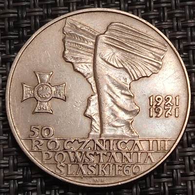 布加迪🐬～世界钱币(上海)🌾第 280 期 /  各国套币和散币 - 波兰🇵🇱 1971年 10兹罗提 第三次西里西亚起义50周年纪念 28mm