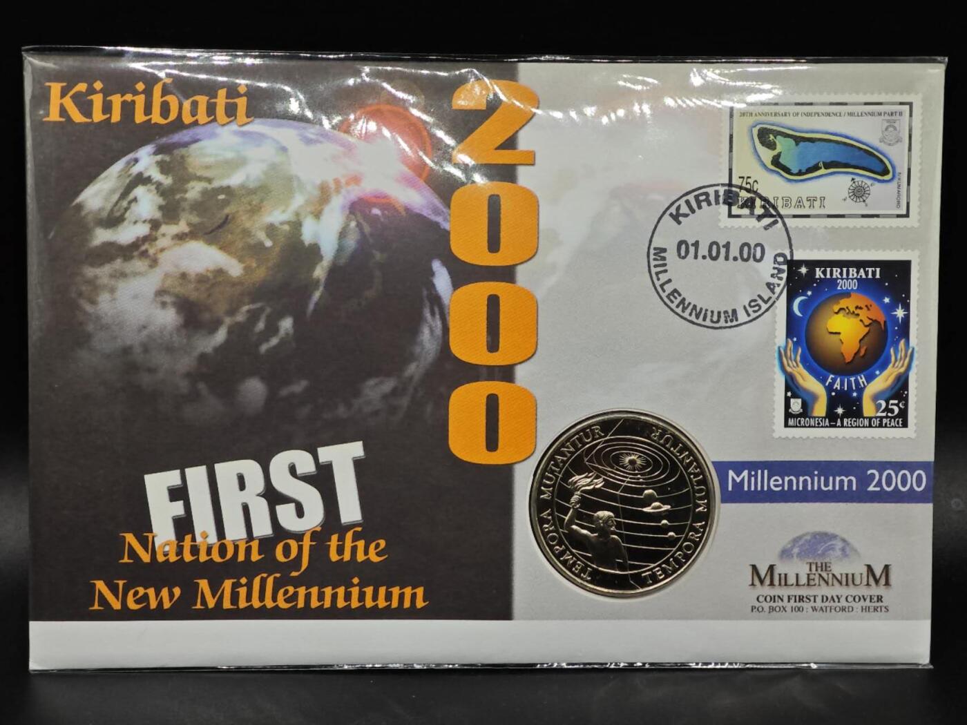  【淘币小摊】限时拍第八百七十八拍   克朗币邮币封场    每周一统一发货 基里巴斯萨摩亚2000年分割币邮币封