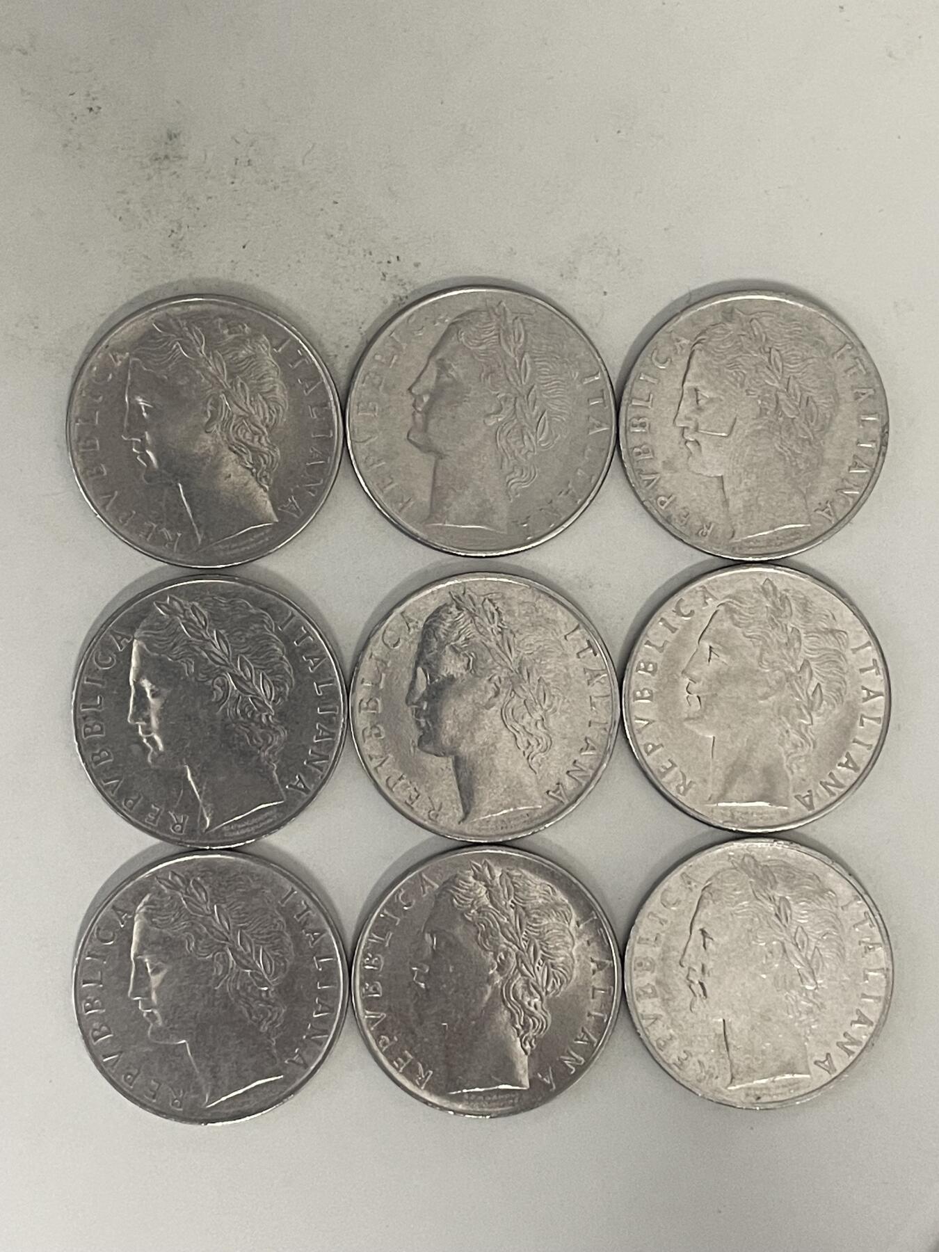 2026年第30场各国散币拍卖（总第180场） 意大利100里拉9枚不同年份