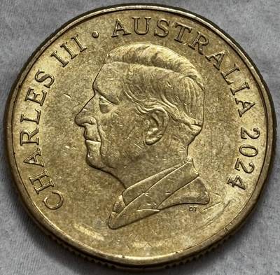 文馨钱币收藏第 296 场，长期接代拍业务 -  原光品相 2025 年澳大利亚 一元，查尔斯头像少见