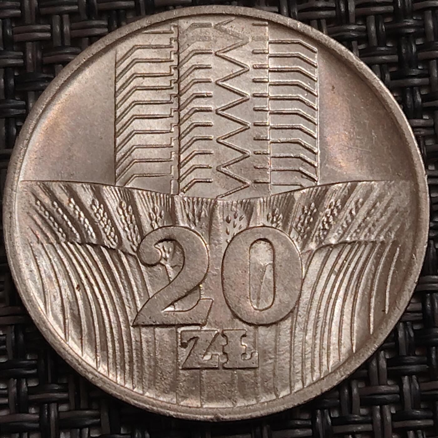 布加迪🐬～世界钱币(上海)🌾第 280 期 /  各国套币和散币 波兰🇵🇱 1973年 20兹罗提 29mm