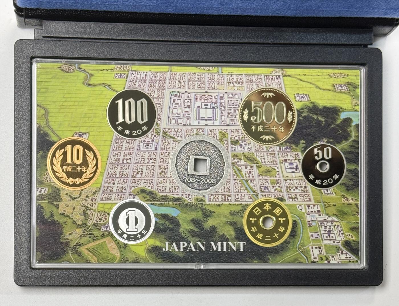 S&S Numismatic世界钱币-拍卖 第121期  日本2008年 和同开珎1300周年 6枚精制币套（带枚仿古币银章）官方卡币