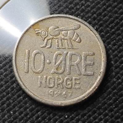 KK钱币收藏小铺   第404期 2月预留时间 周末发货 -  1967挪威10欧尔