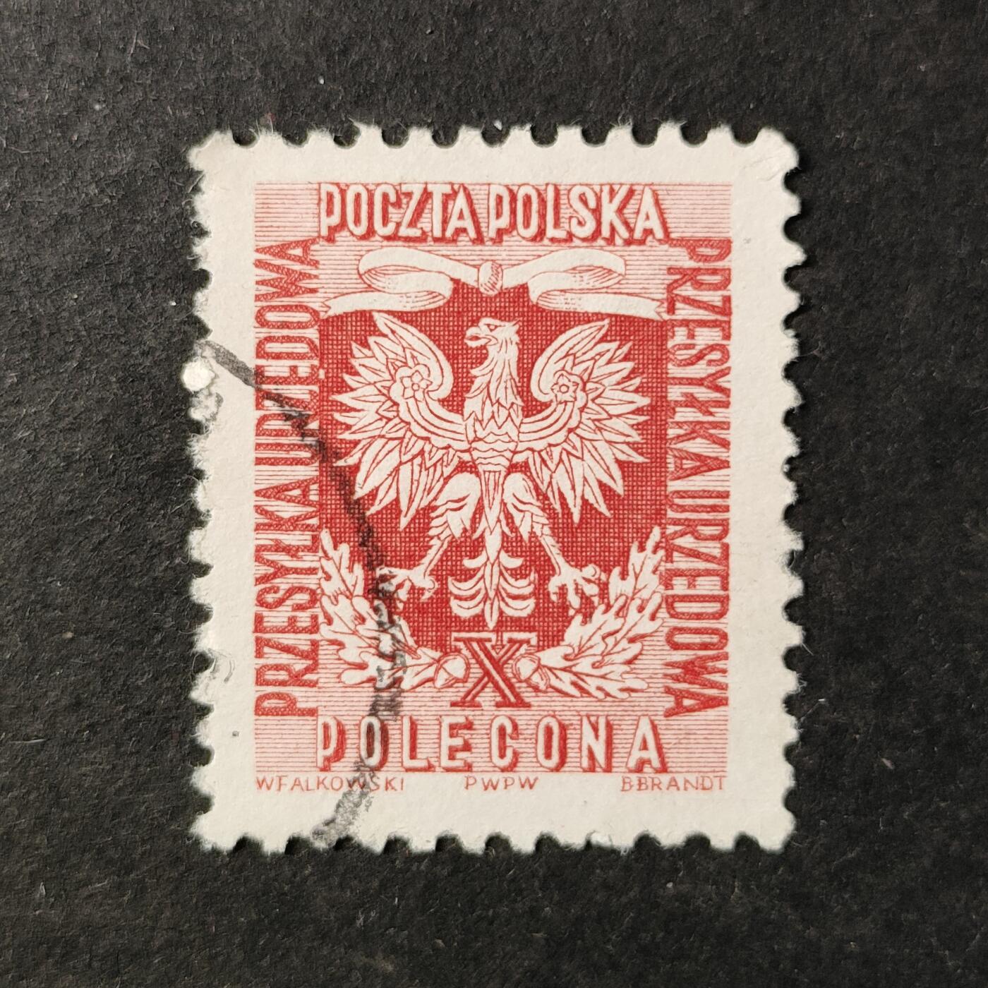 ↓君缘收藏757期☞钱币邮品↓无佣金、可寄存、满30元包邮  波兰邮票，1954年鹰徽·国徽邮票
