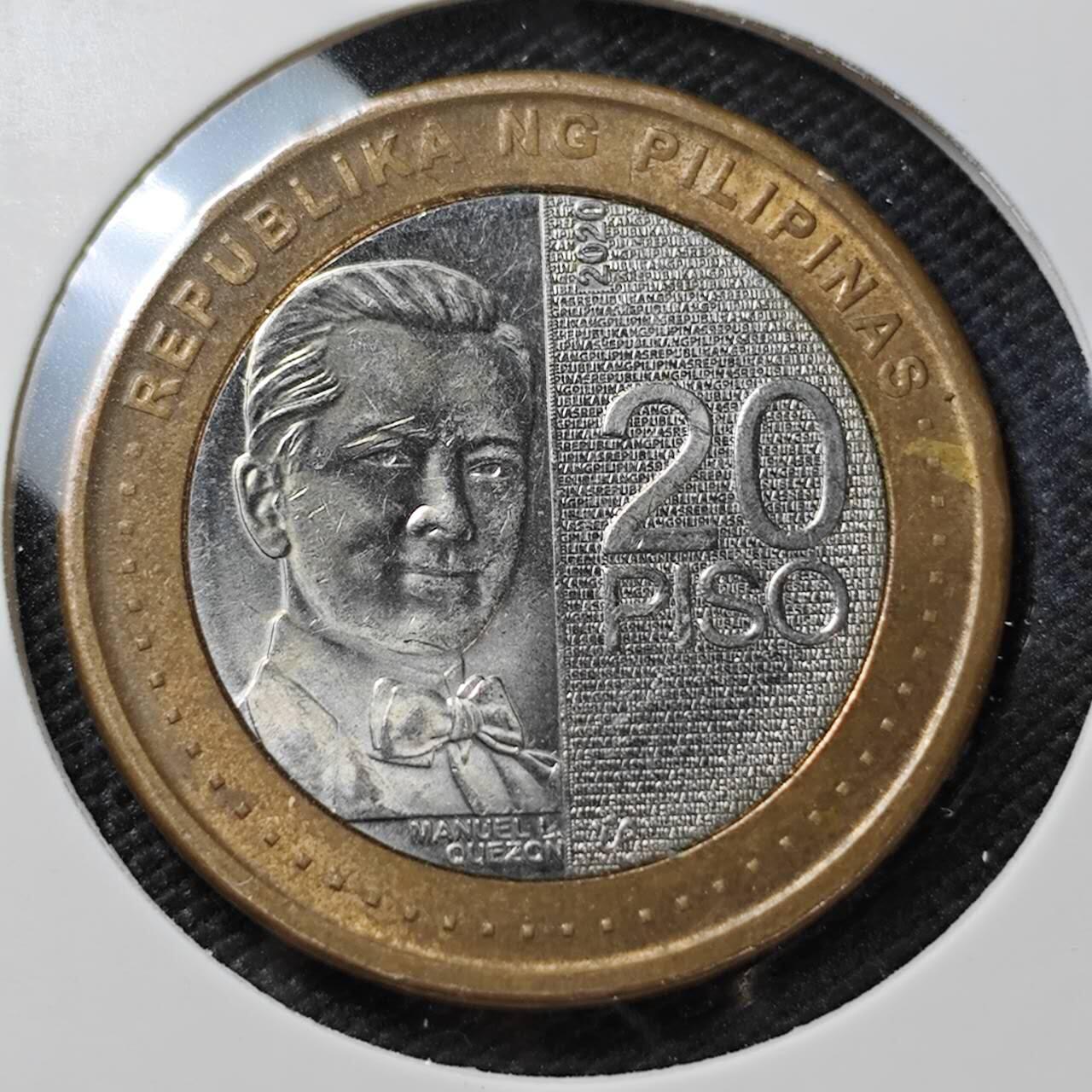 KK钱币收藏小铺   第404期 2月预留时间 周末发货  菲律宾20比索双色币