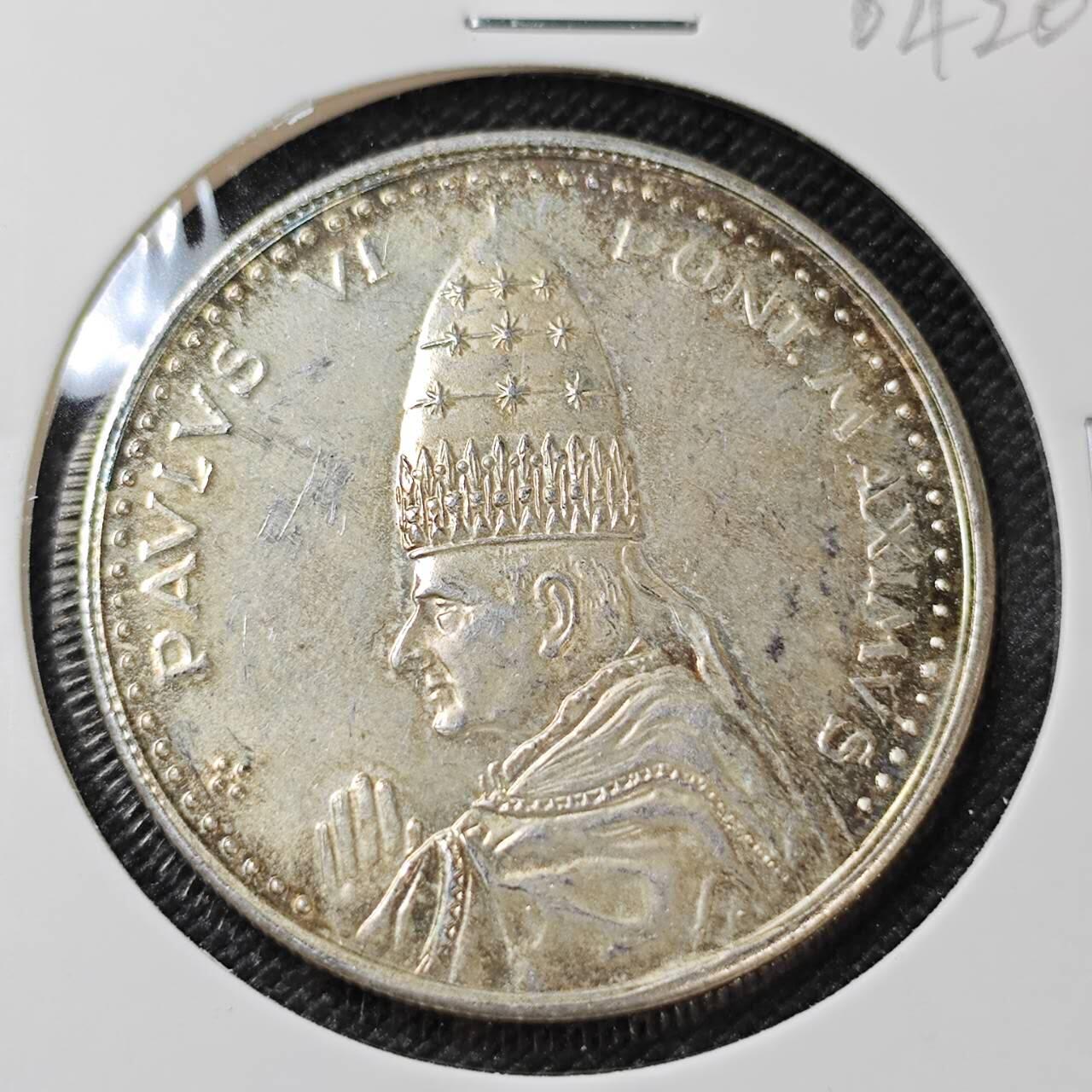 KK钱币收藏小铺   第404期 2月预留时间 周末发货  梵蒂冈镀银章