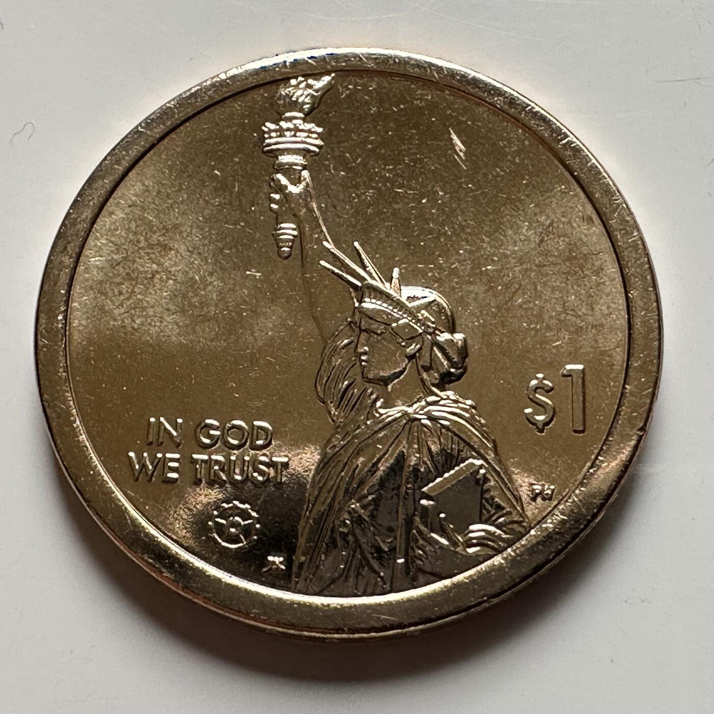 🌹外币初藏🌹🐯2026年第26场  各国纪念币专场 每周二四六晚8️⃣点 接代拍 美国 2020年 创新者系列南卡罗来纳州主题 纪念塞普玛·克拉克的公民教育推进成就 1元纪念币