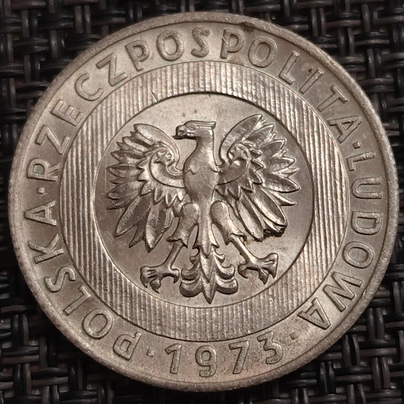 布加迪🐬～世界钱币(上海)🌾第 280 期 /  各国套币和散币 波兰🇵🇱 1973年 20兹罗提 29mm