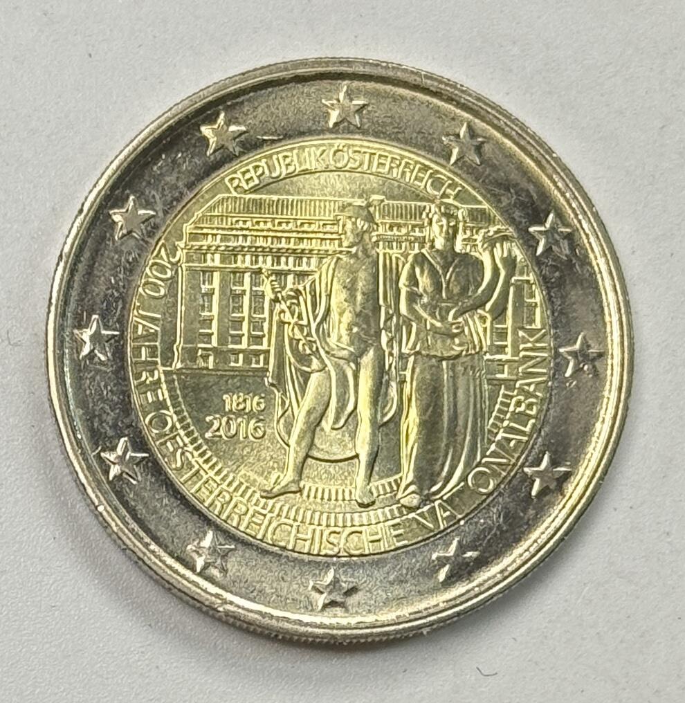 S&S Numismatic世界钱币-拍卖 第122期  奥地利2016年 国家银行200周年 2欧元双色纪念币