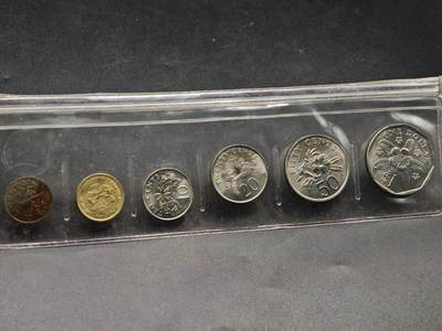 【淘币小摊】实时拍第八百七十九拍   银币套币场    每周一统一发货 - 新加坡1986年套币含镍版一元