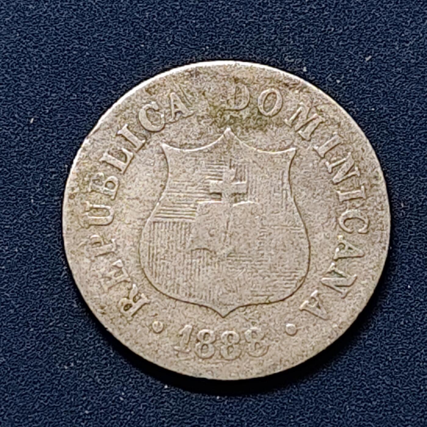 【全场包邮】纯粹捡漏拍510场 多米尼加1888年2.5分