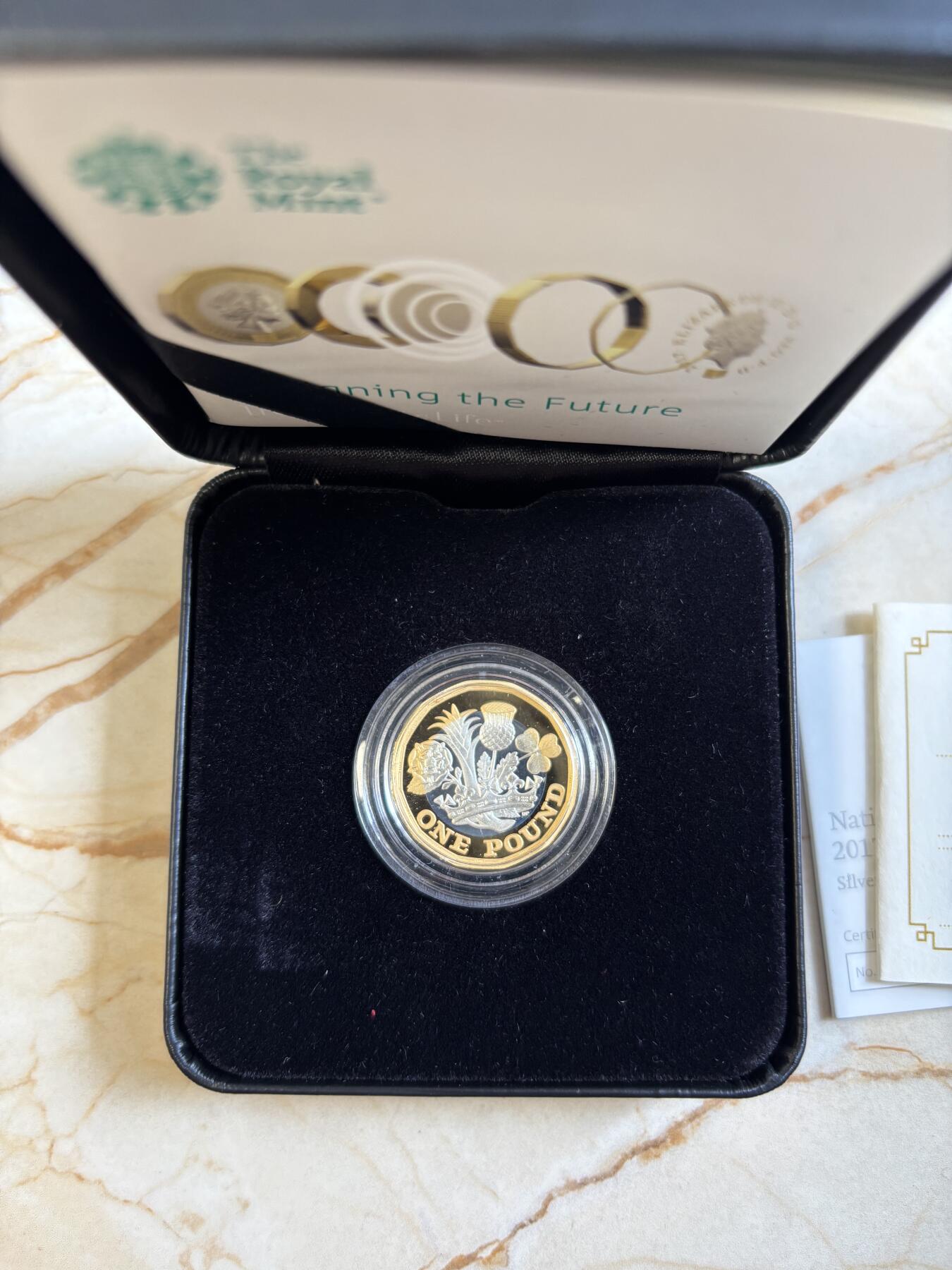 第193期拍卖 英国2017年1英镑双色纪念银币，925银，10.47克，发行量25000枚