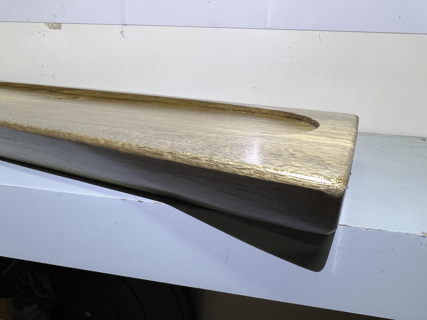 零元拍：金丝楠茶盘 金光闪闪。尺寸约：57/21/3.3CM。