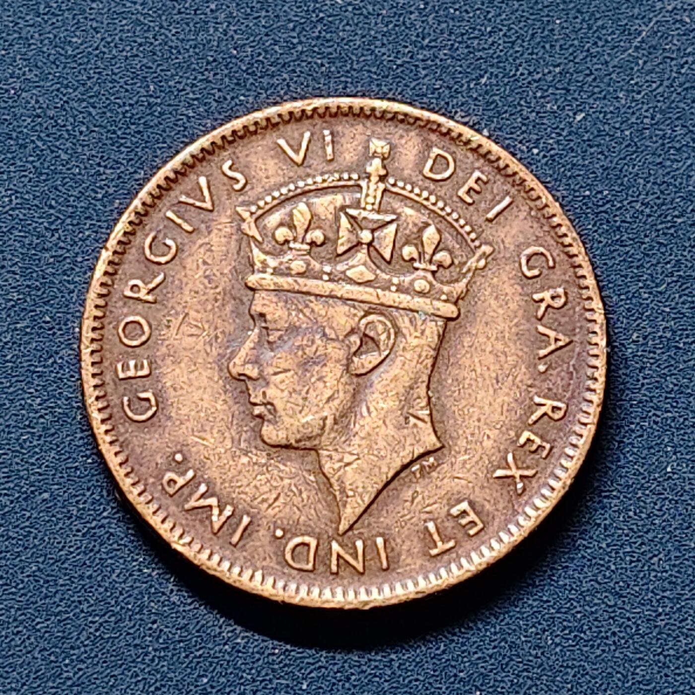 【全场包邮】纯粹捡漏拍510场 纽芬兰1943年乔治六世1分铜币