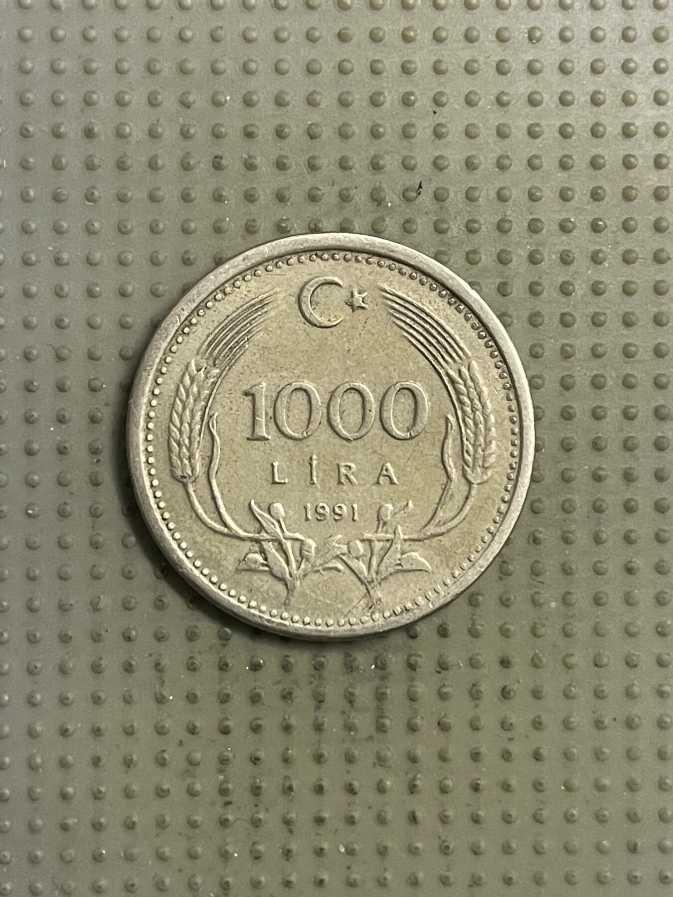 2026年第31场各国散币拍卖（总第181场） 土耳其1991年1000里拉