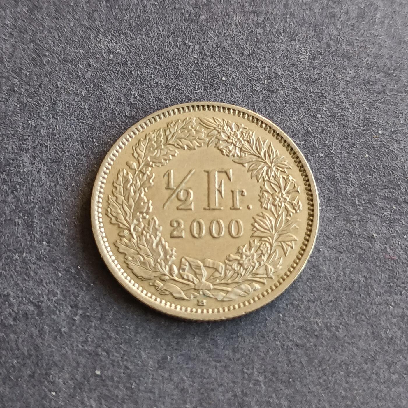 【游宝拍卖】丙午马年第9期 瑞士2000年1/2法郎