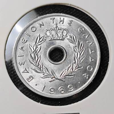 KK钱币收藏小铺   第404期 2月预留时间 周末发货 -  希腊20雷普塔 好品