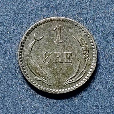 【全场包邮】纯粹捡漏拍510场 - 丹麦1891年克里斯蒂安九世1欧尔铜币