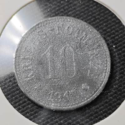 KK钱币收藏小铺   第404期 2月预留时间 周末发货 -  德紧10芬尼代币