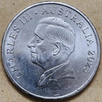 文馨钱币收藏第 296 场，长期接代拍业务 - 原光品相 2025 年澳大利亚 20 分，查尔斯头像少见