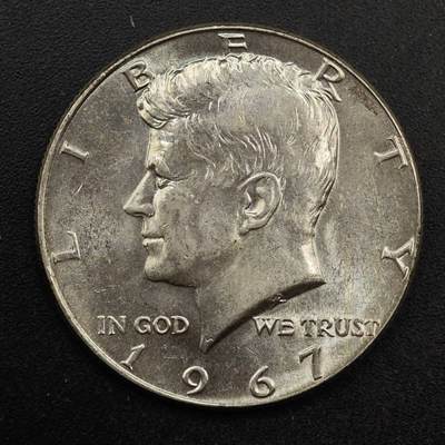 【淘币小摊】实时拍第八百七十九拍   银币套币场    每周一统一发货 - 美国1967年肯尼迪半美元银币