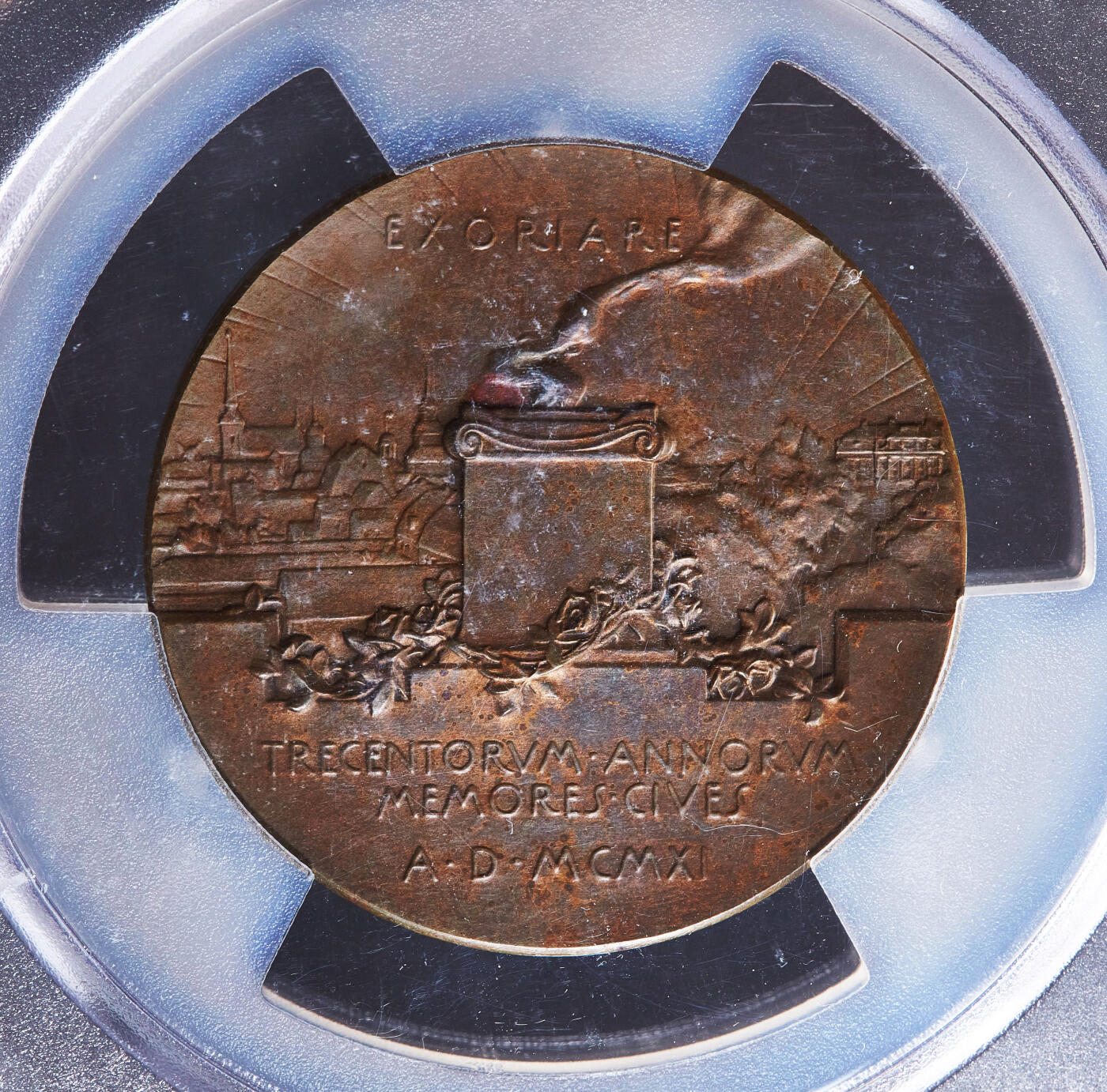 【俄甄集藏】2026年(049)03-18星期三 晚 19:30 全场包邮 瑞典1911年纪念国王卡尔九世逝世300周年大铜章，PCGS SP62，设计精美，唯一评级记录，直径：54mm