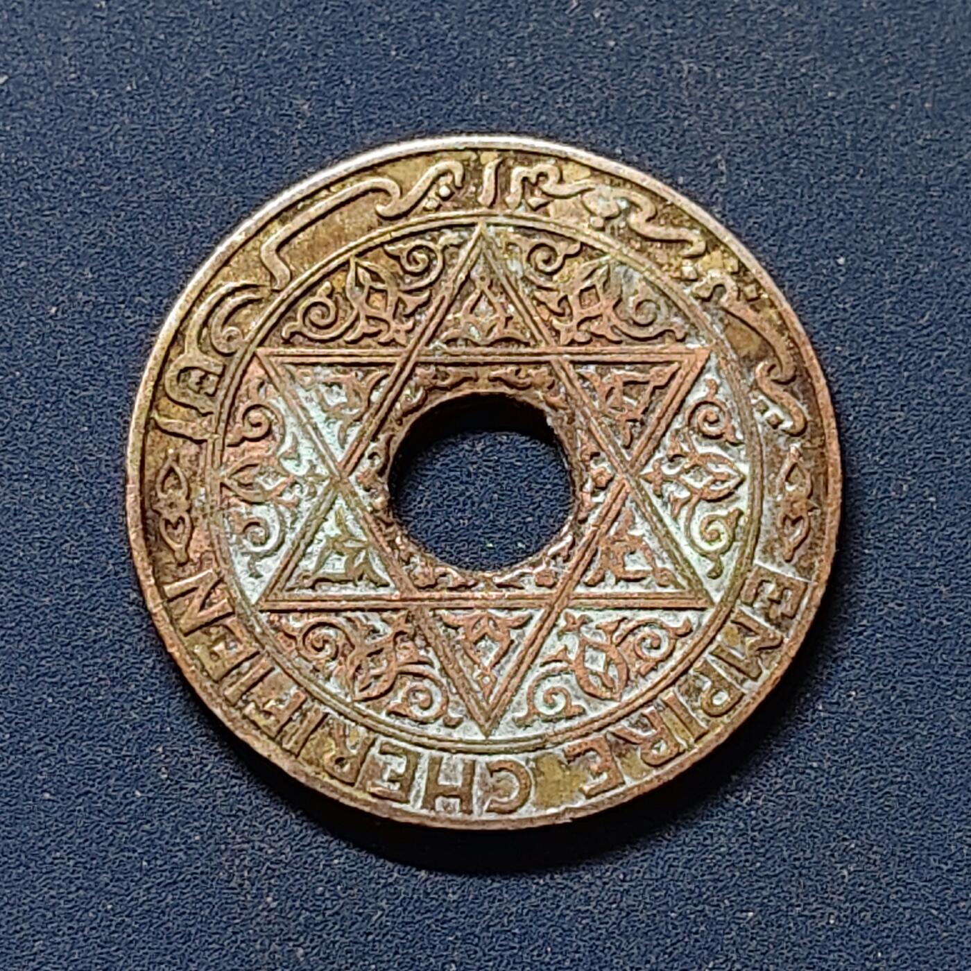 【全场包邮】纯粹捡漏拍510场 法属摩洛哥1924年25分-稀少闪电标