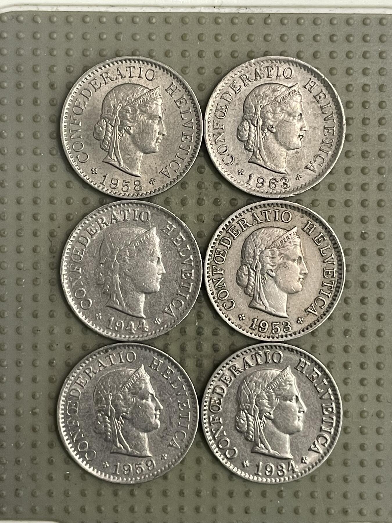 2026年第30场各国散币拍卖（总第180场） 瑞士5生丁6枚