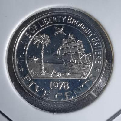 沼泽如烟--第1016场 - 利比里亚1978年5分精制币