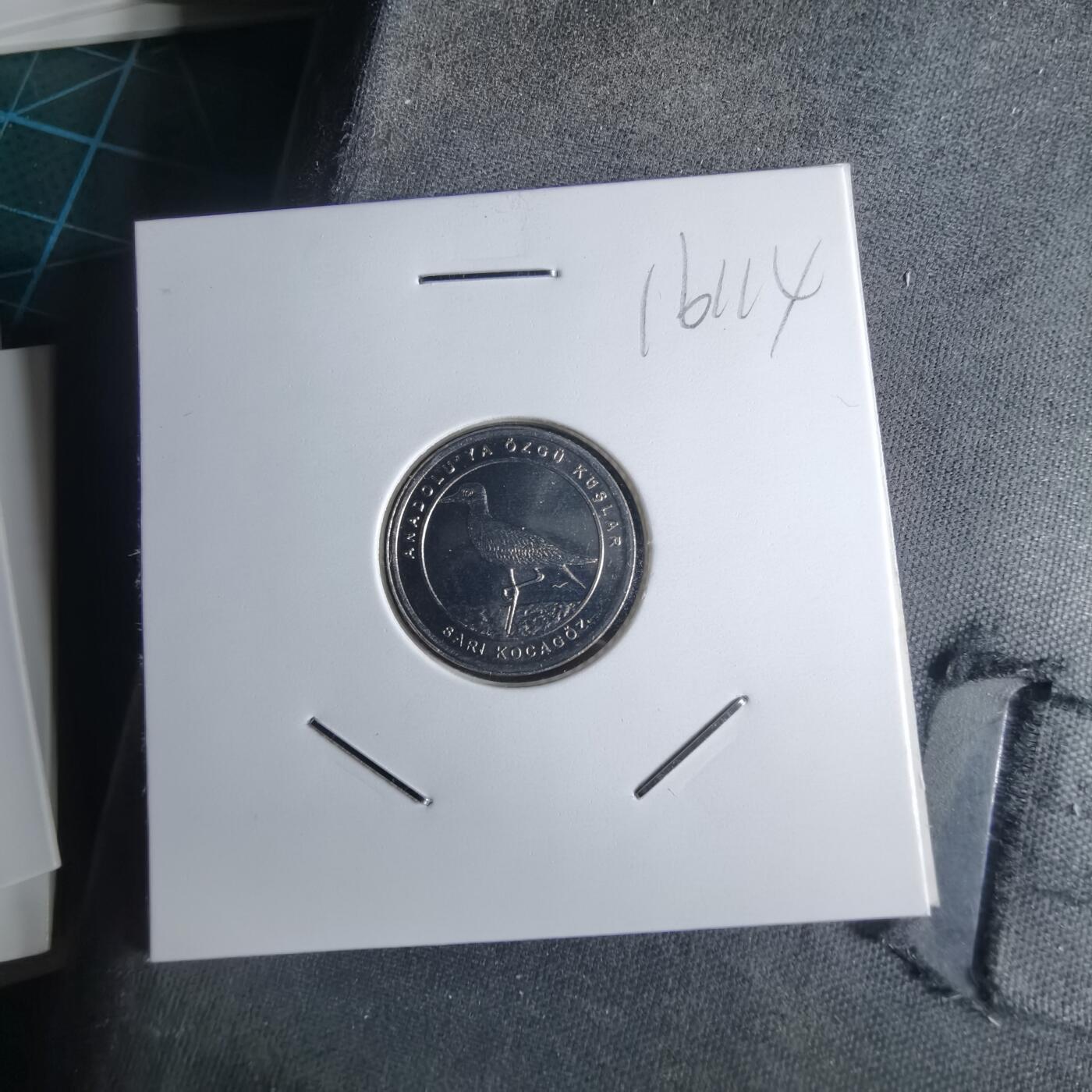 沼泽如烟--第1016场 土耳其2020年1库鲁小鸟系列纪念币