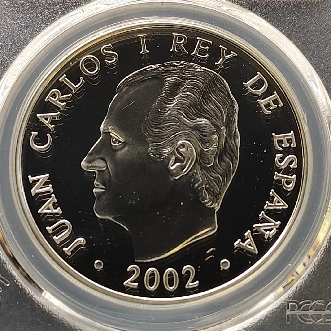 【全场包邮】纯粹捡漏拍511场 【收藏级·冠军分】西班牙2002年10欧元西班牙担任欧洲联盟主席精制纪念银币【40毫米27克92.5%】-PCGS PR68 DCAM