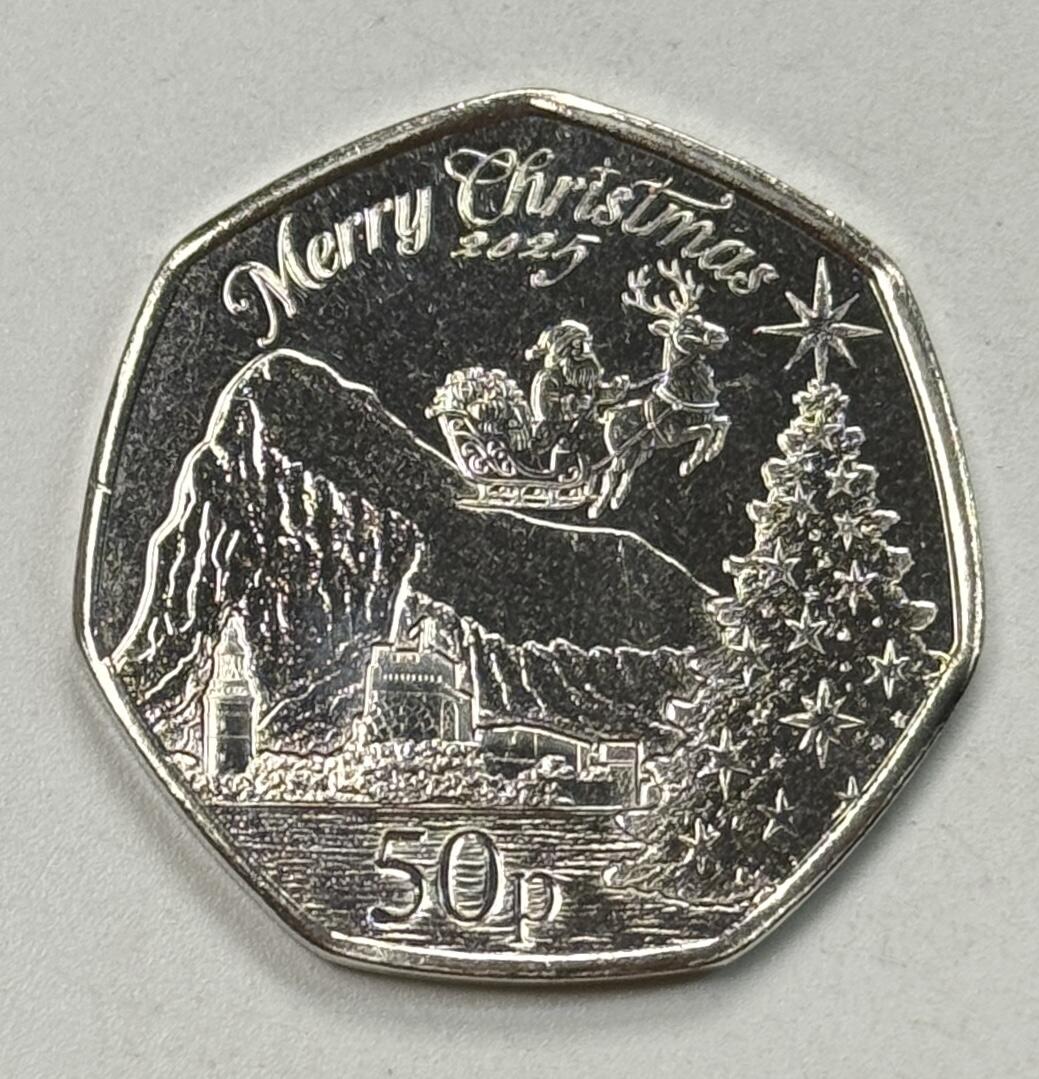 S&S Numismatic世界钱币-拍卖 第122期  直布罗陀2025年 圣诞节 50便士纪念币