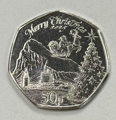 S&S Numismatic世界钱币-拍卖 第122期  - 直布罗陀2025年 圣诞节 50便士纪念币