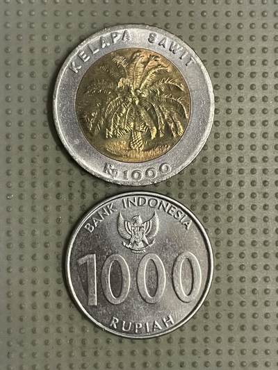 2026年第31场各国散币拍卖（总第181场） - 印度尼西亚1000卢比2枚