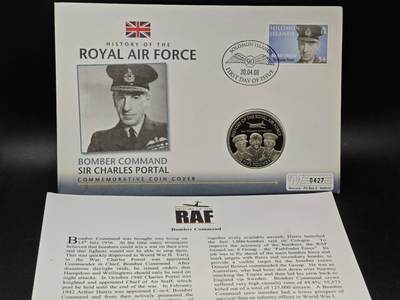  【淘币小摊】限时拍第八百七十九拍   克朗币邮币封场    每周一统一发货 - 泽西岛2008年皇家空军历史5镑纪念币邮币封