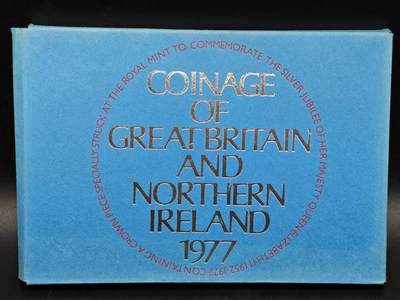 【淘币小摊】实时拍第八百七十九拍   银币套币场    每周一统一发货 - 英国1977年精制套币