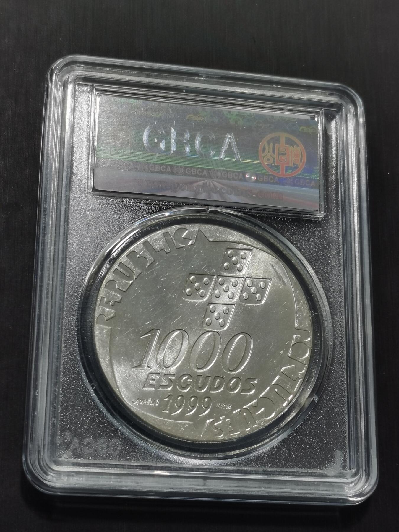 天下钱庄专场欢迎参拍 葡萄牙1000埃斯库多银币