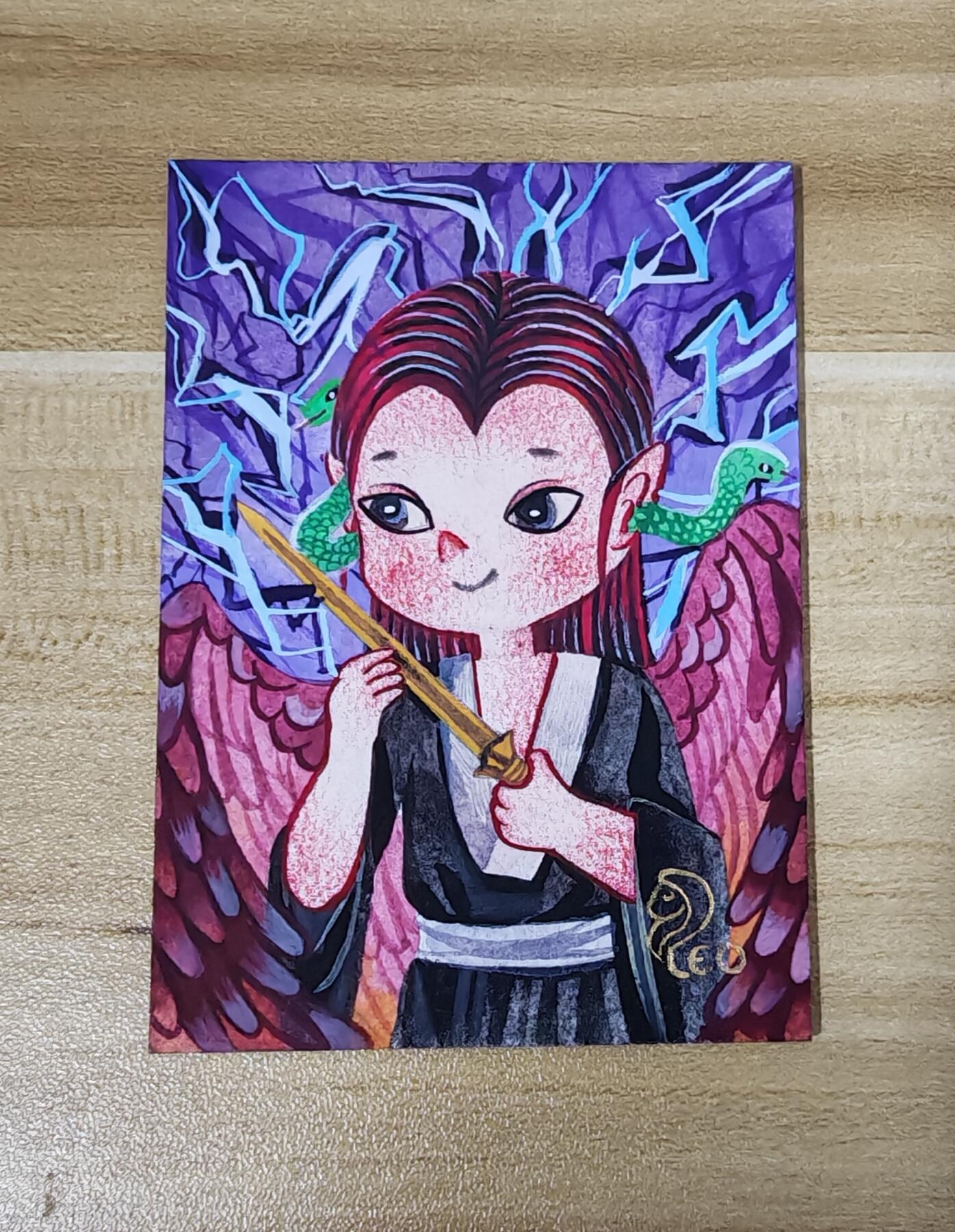 新人福利第一场（限时免佣寄、拍！！支持卡牌、盲盒各类潮玩） 魔神系列手绘小妖