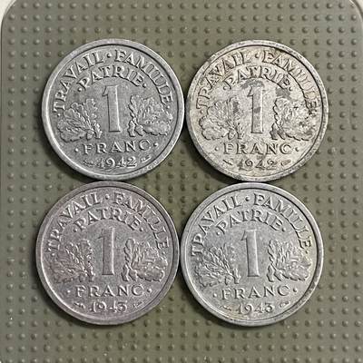 2026年第30场各国散币拍卖（总第180场） - 维希法国1法郎4枚