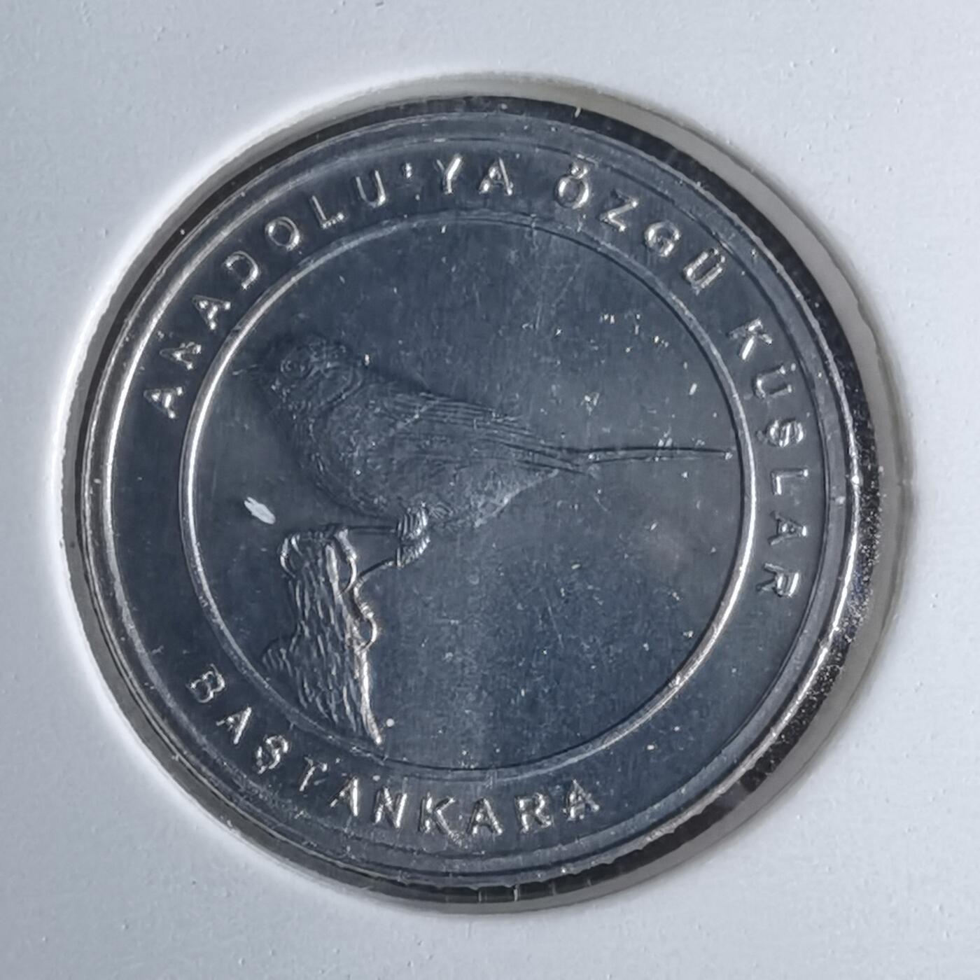 沼泽如烟--第1016场 土耳其2020年1库鲁小鸟系列纪念币