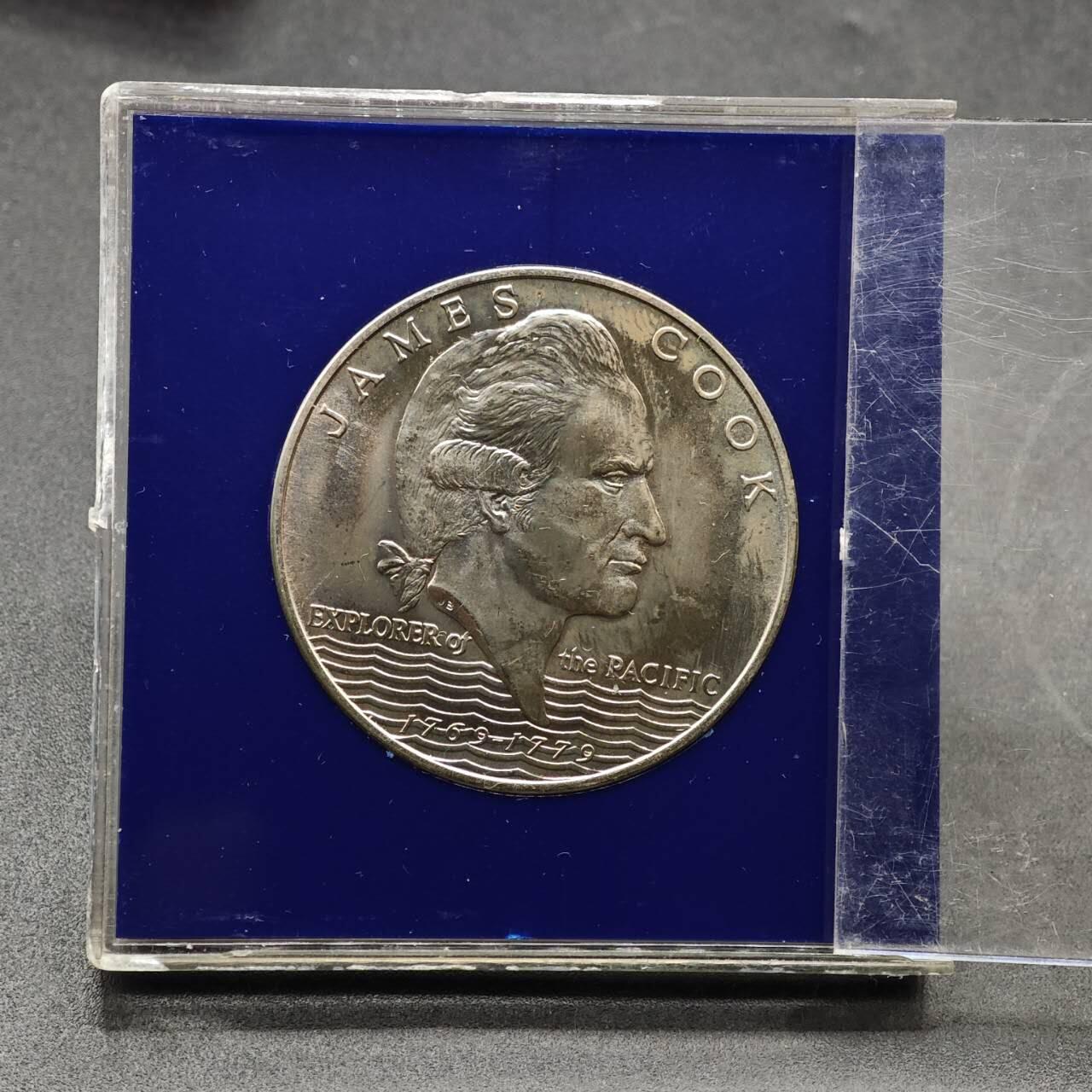  【淘币小摊】限时拍第八百七十八拍   克朗币邮币封场    每周一统一发货 萨摩亚1970年库克船长1塔拉纪念币