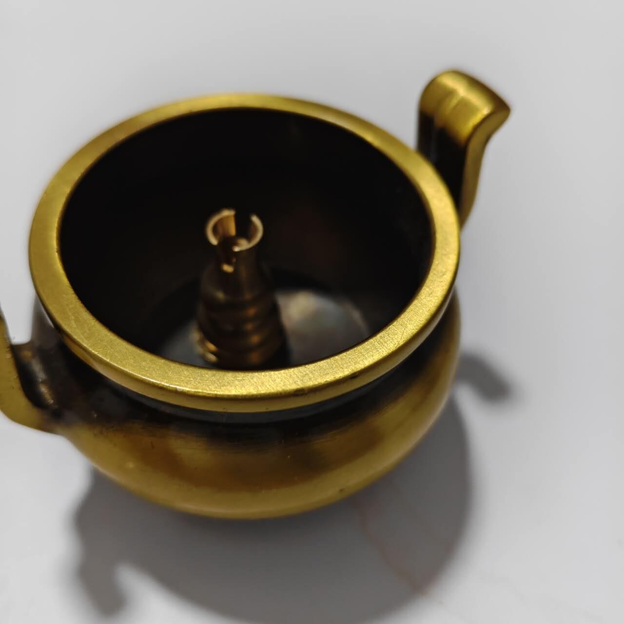 纯铜带耳熏香炉