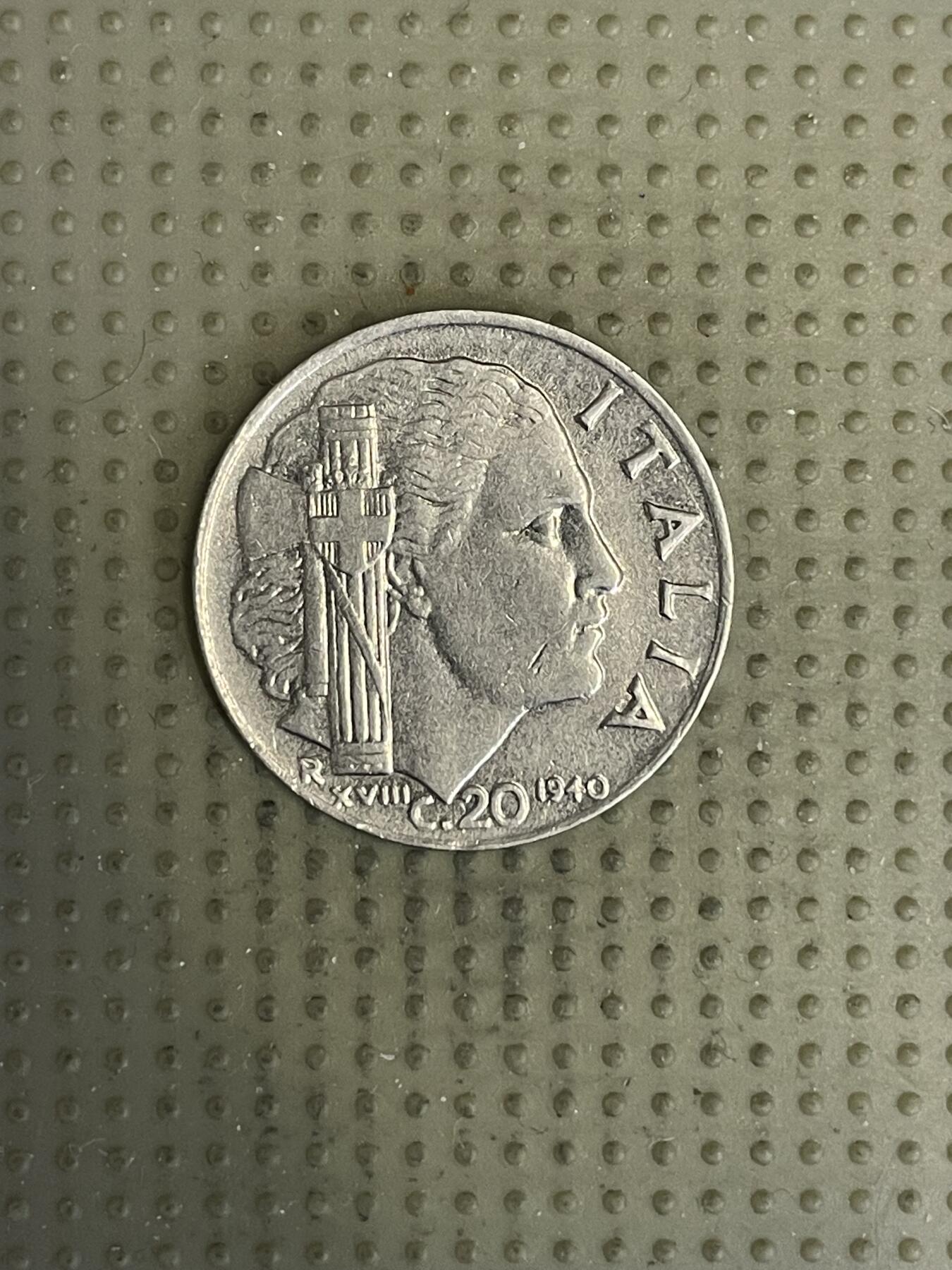 2026年第30场各国散币拍卖（总第180场） 意大利1940年20分