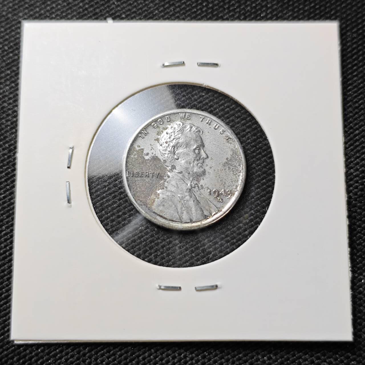 KK钱币收藏小铺   第404期 2月预留时间 周末发货  1943美国麦穗铁1美分