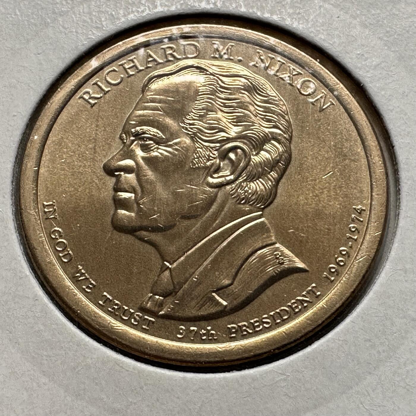 🌹外币初藏🌹🐯2026年第26场  各国纪念币专场 每周二四六晚8️⃣点 接代拍 美国 2016年 总统系列 纪念第37任总统理查德·M·尼克松的执政成就 1元纪念币