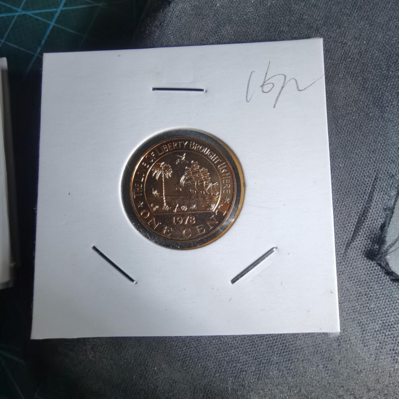 沼泽如烟--第1016场 利比里亚1978年1分精制币