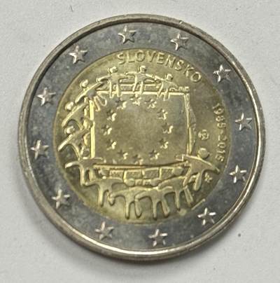 S&S Numismatic世界钱币-拍卖 第122期  - 斯洛伐克2015年 欧盟旗帜30周年 2欧元双色纪念币
