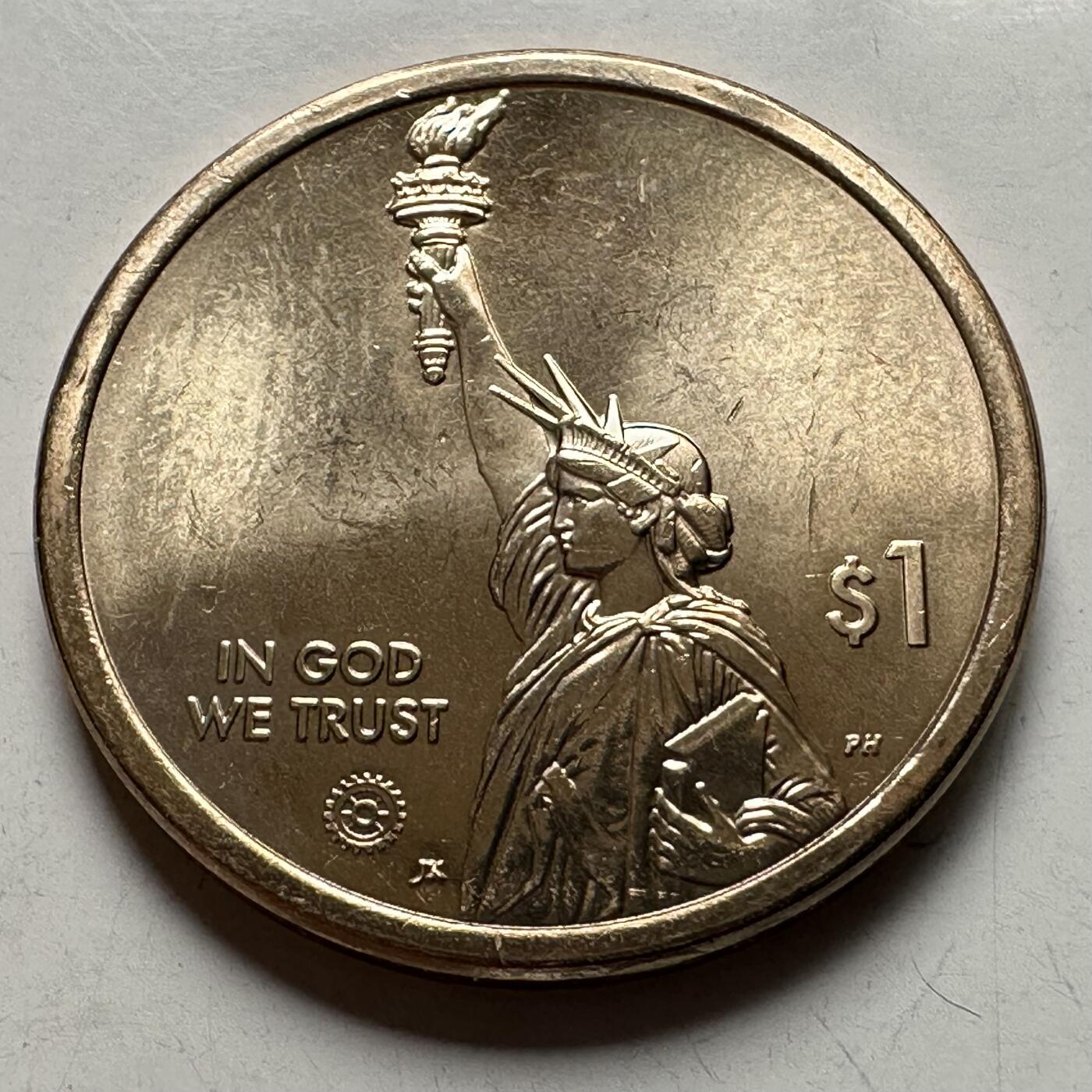 🌹外币初藏🌹🐯2026年第26场  各国纪念币专场 每周二四六晚8️⃣点 接代拍 美国 2023年 创新者系列俄亥俄州主题 纪念地下铁路的废奴运动与自由抗争成就 1元纪念币