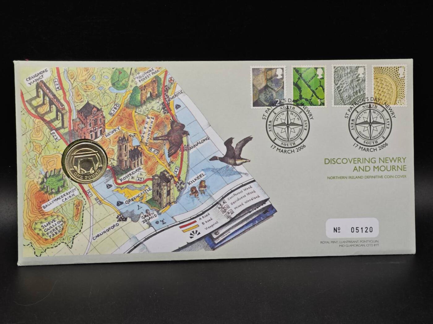  【淘币小摊】限时拍第八百七十八拍   克朗币邮币封场    每周一统一发货 英国2006年一镑邮币封